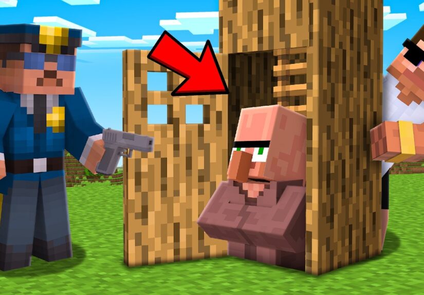 Using Secret Bases to Hide from Police in Minecraft..