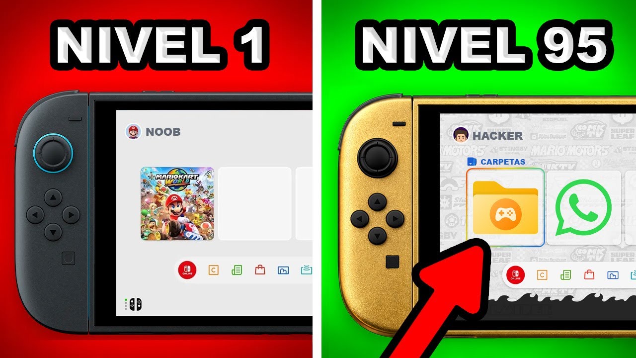 Usuario Nivel 1 vs Nivel 100 en Nintendo Switch 2