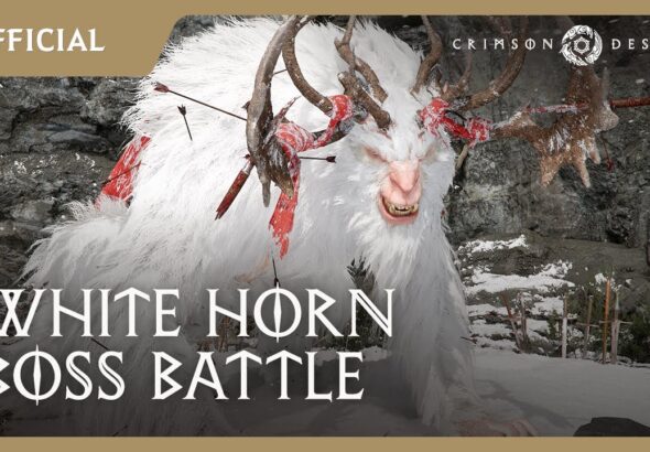 Crimson Desert - White Horn Boss Battle Gameplay | gamescom