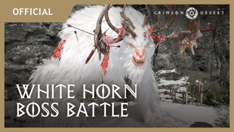 Crimson Desert - White Horn Boss Battle Gameplay | gamescom