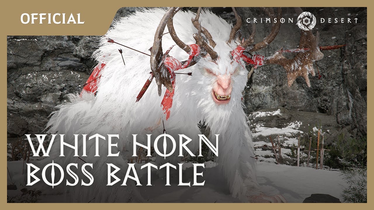 Crimson Desert - White Horn Boss Battle Gameplay | gamescom