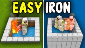 EASIEST IRON Farms Minecraft Bedrock 1.21/26.1+! (400+/H)