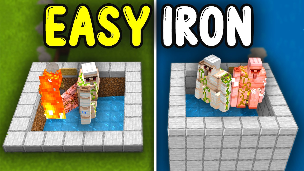 EASIEST IRON Farms Minecraft Bedrock 1.21/26.1+! (400+/H)