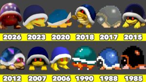 Evolution of Buzzy Beetle Game Graphics In Nintendo Games (1985-2026)