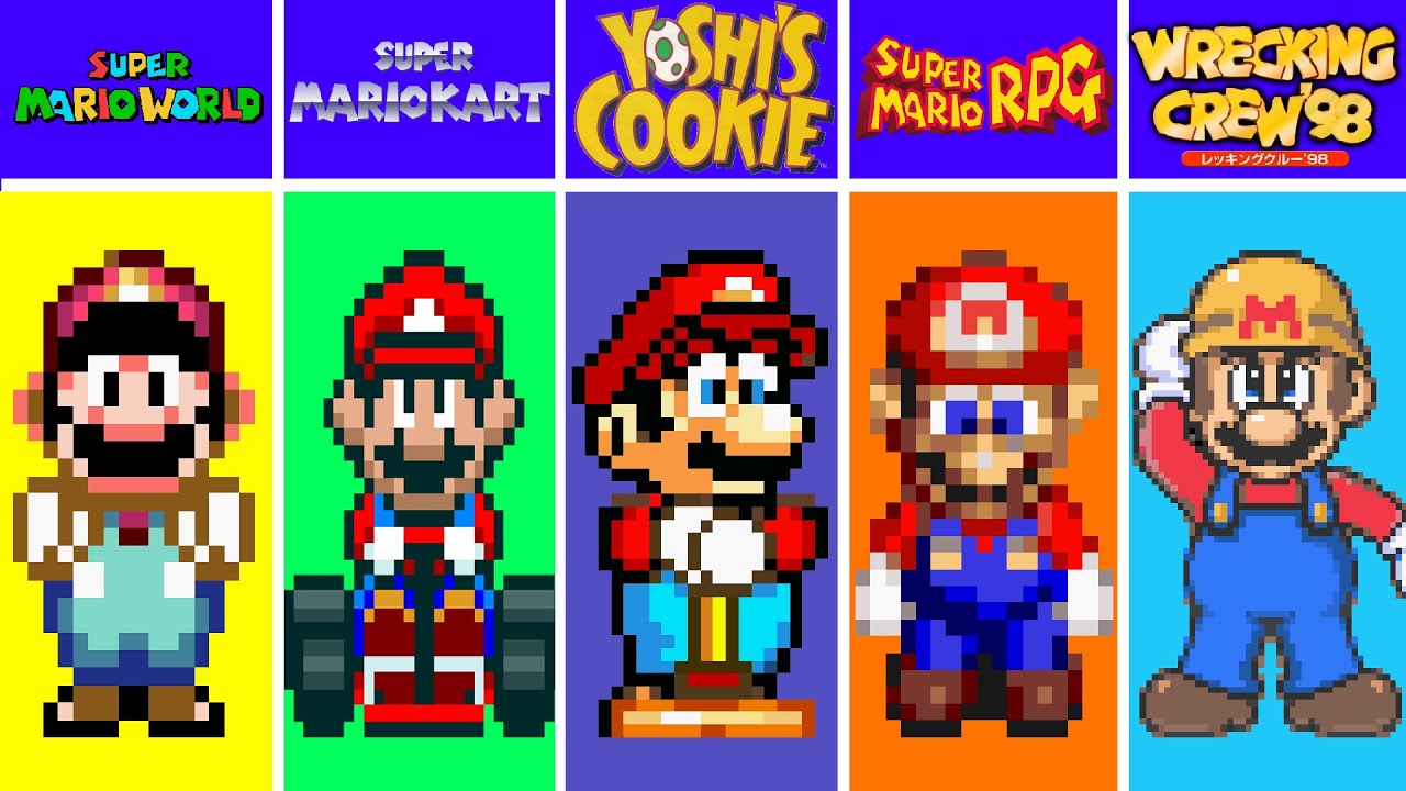 Evolution of Super Mario Games in Super Nintendo, Snes Console