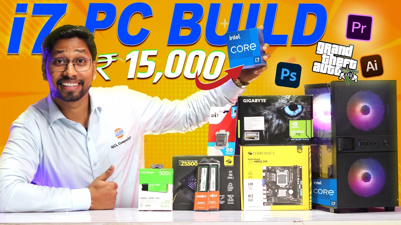 Intel Core i7 PC Build UNDER ₹15K 🔥 | 16GB
