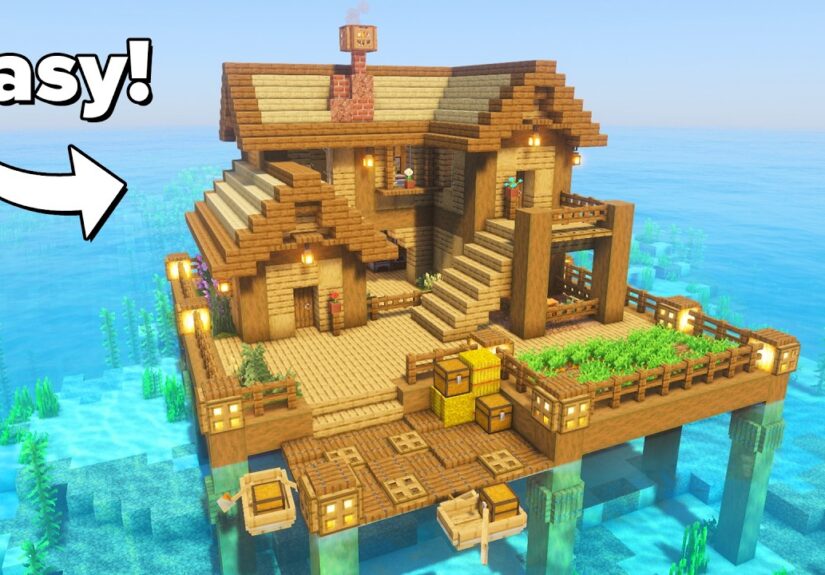 Minecraft: How to Build a Lake House | Tutorial🏠