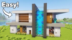 Minecraft: How to Build a Modern Aquarium House | Tutorial🏠