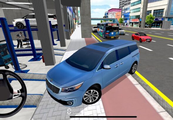 New Kia Carnival is ready for Parking - 3d Driving