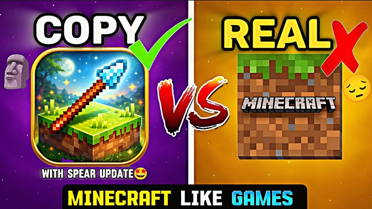 TOP 3 COPY GAMES LIKE MINECRAFT WITH SPEAR AND BABY
