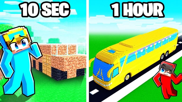10 Seconds vs 1 Hour BUS Build Challenge!