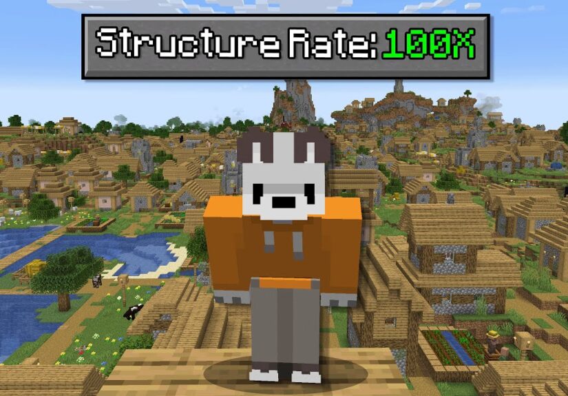 Beating Minecraft With 100x Structure Spawnrate