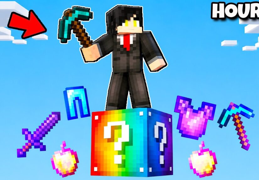 Can We Survive 24 Hours on ONE LUCKY BLOCK in