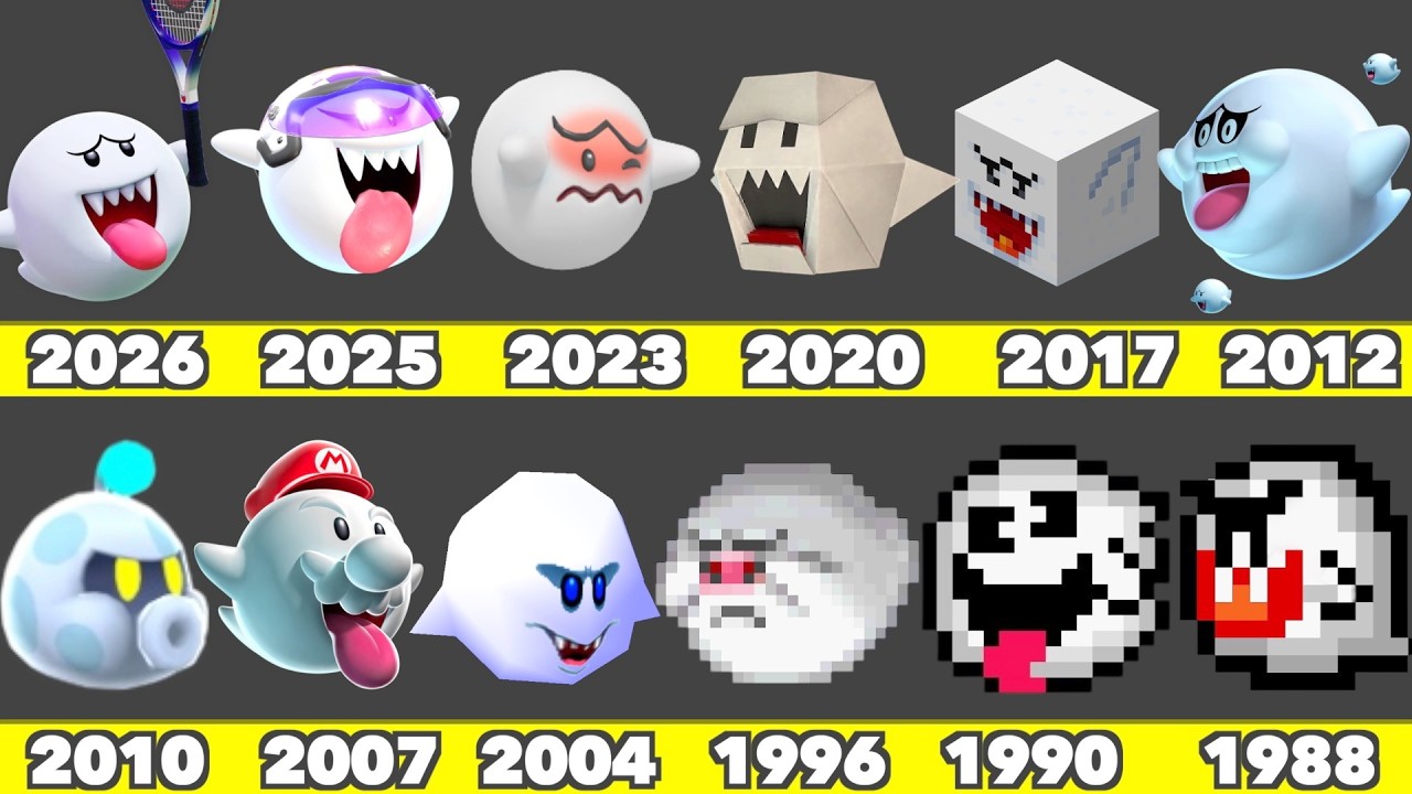 Evolution of Boo Game Graphics In Nintendo Games (1988-2026)