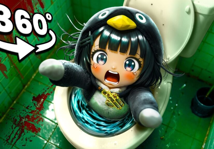 GuguGaga Penguin Flushed down the toilet | Big Mistake, She