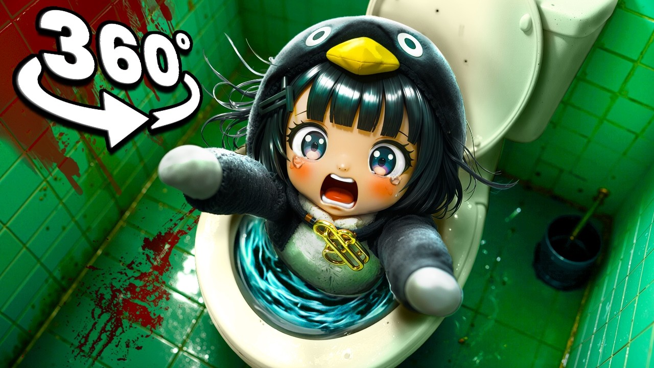 GuguGaga Penguin Flushed down the toilet | Big Mistake, She