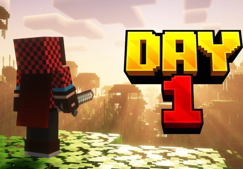 How i survived DAY 1 in Minecraft Survival...