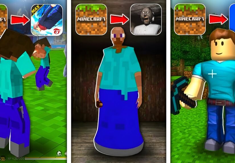 I Played Minecraft but in Other Games 🤩(Granny, Roblox, Free