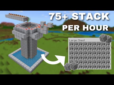 Minecraft Automatic Cobblestone farm tutorial bedrock 1.21+ #minecraft
