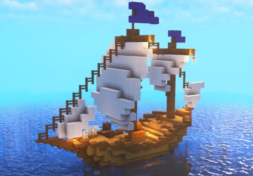 Minecraft: How To Build a Medieval Ship (Tutorial)