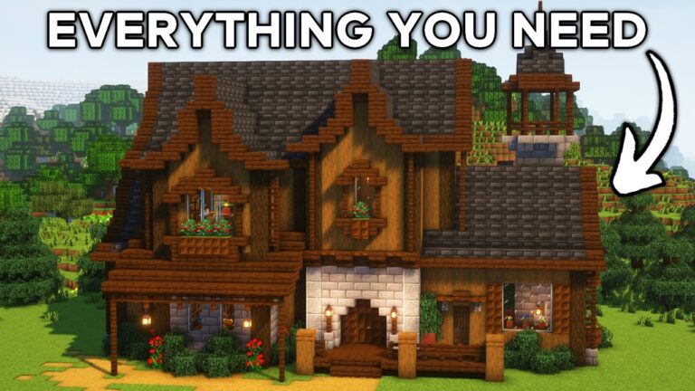 Minecraft: How to Build a Dark Oak House | Tutorial🏠
