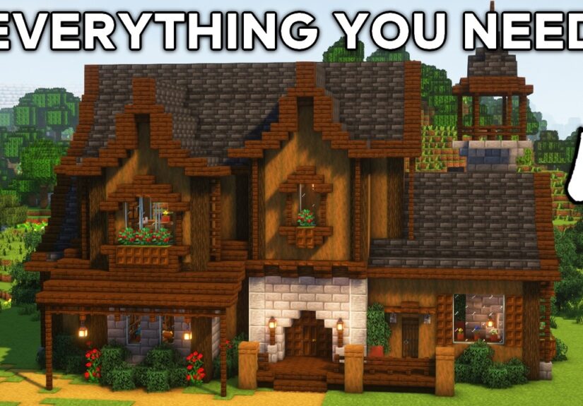Minecraft: How to Build a Dark Oak House | Tutorial🏠