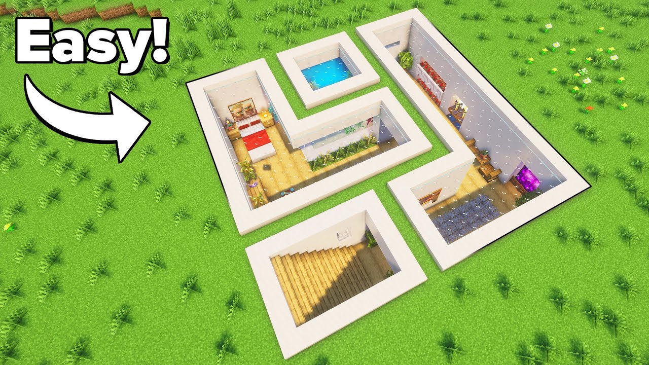 Minecraft: How to Build a Modern Underground Base | Tutorial🏠
