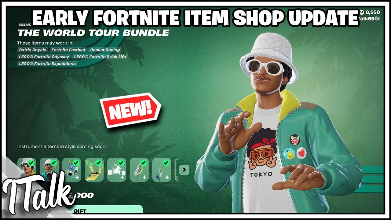 *NEW* TWO BRUNO MARS SETS! Early Fortnite Item Shop Update