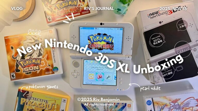 New Nintendo 3DS XL/LL (Pearl White) aesthetic unboxing in 2026