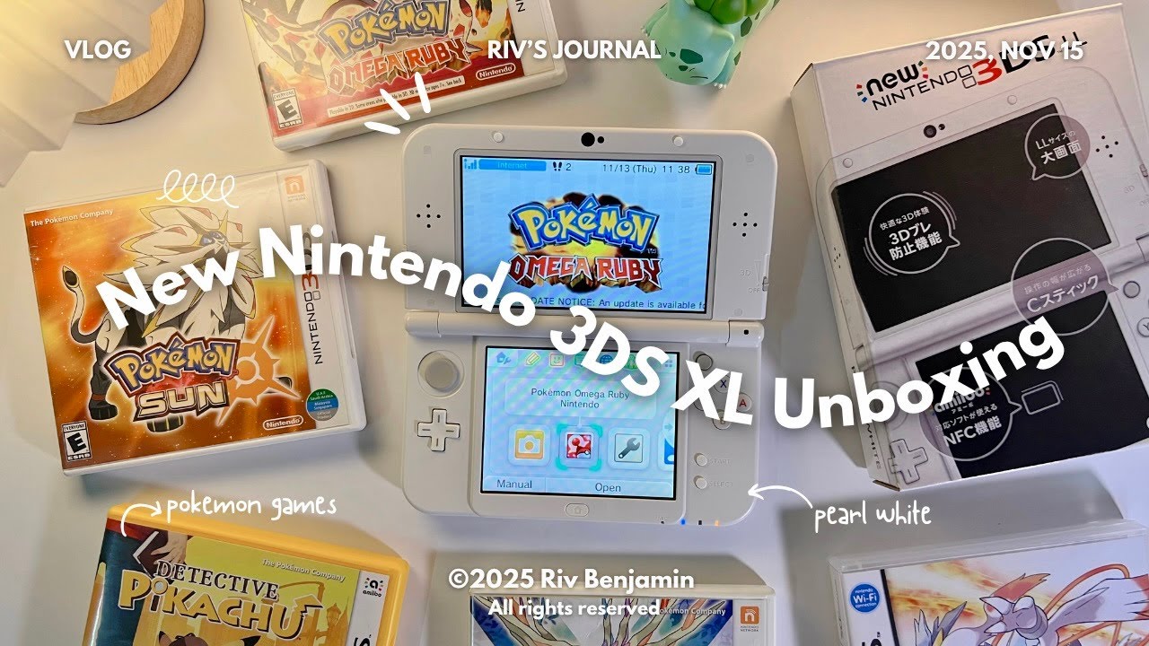 New Nintendo 3DS XL/LL (Pearl White) aesthetic unboxing in 2026