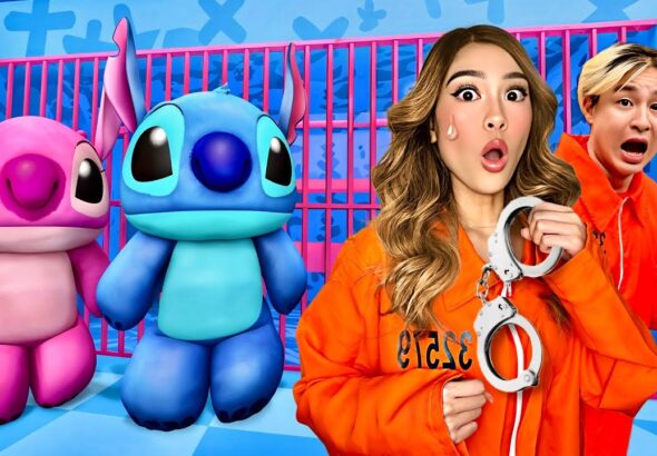WE ESCAPED STITCH FAMILY’S PRISON RUN IN ROBLOX (OBBY)