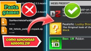 como colocar addons no minecraft pelo zarchver (BP/RP) sem a