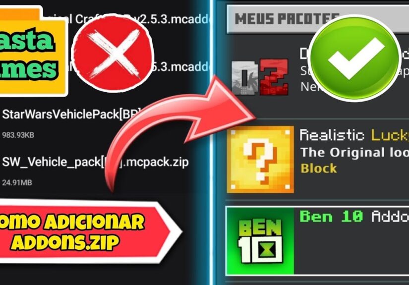 como colocar addons no minecraft pelo zarchver (BP/RP) sem a